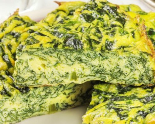 Frittata spinaci e cipolle